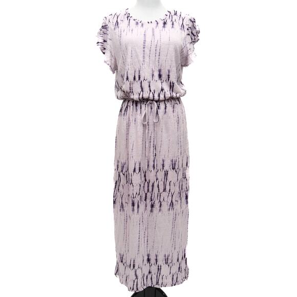 Joie Jarell Light Orchid Linen Blend Tie Dye T-Shirt Dress Size Small - Picture 1 of 14